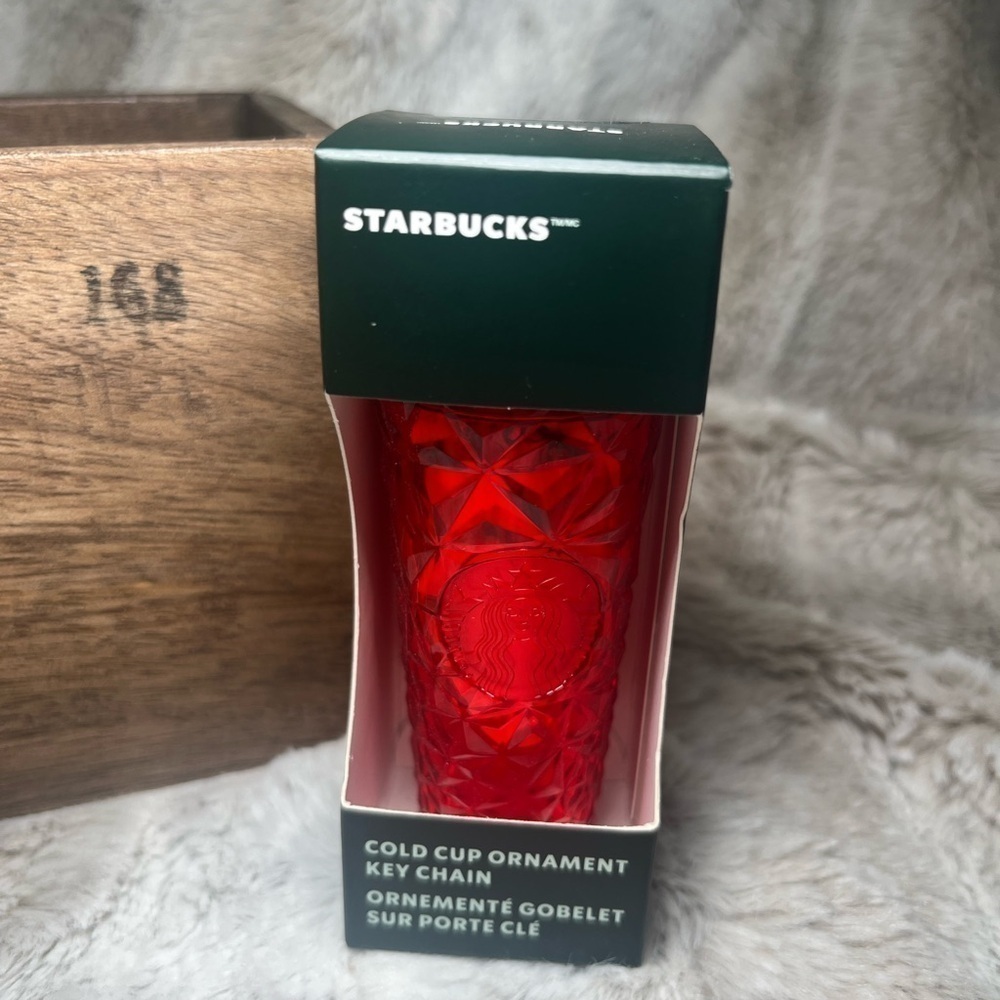 2023 Starbucks Holiday Red Bling Cold Cup Keychain Christmas Ornament